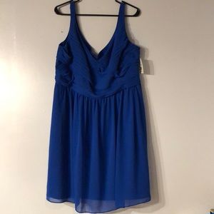 Royal blue David’s bridal dress